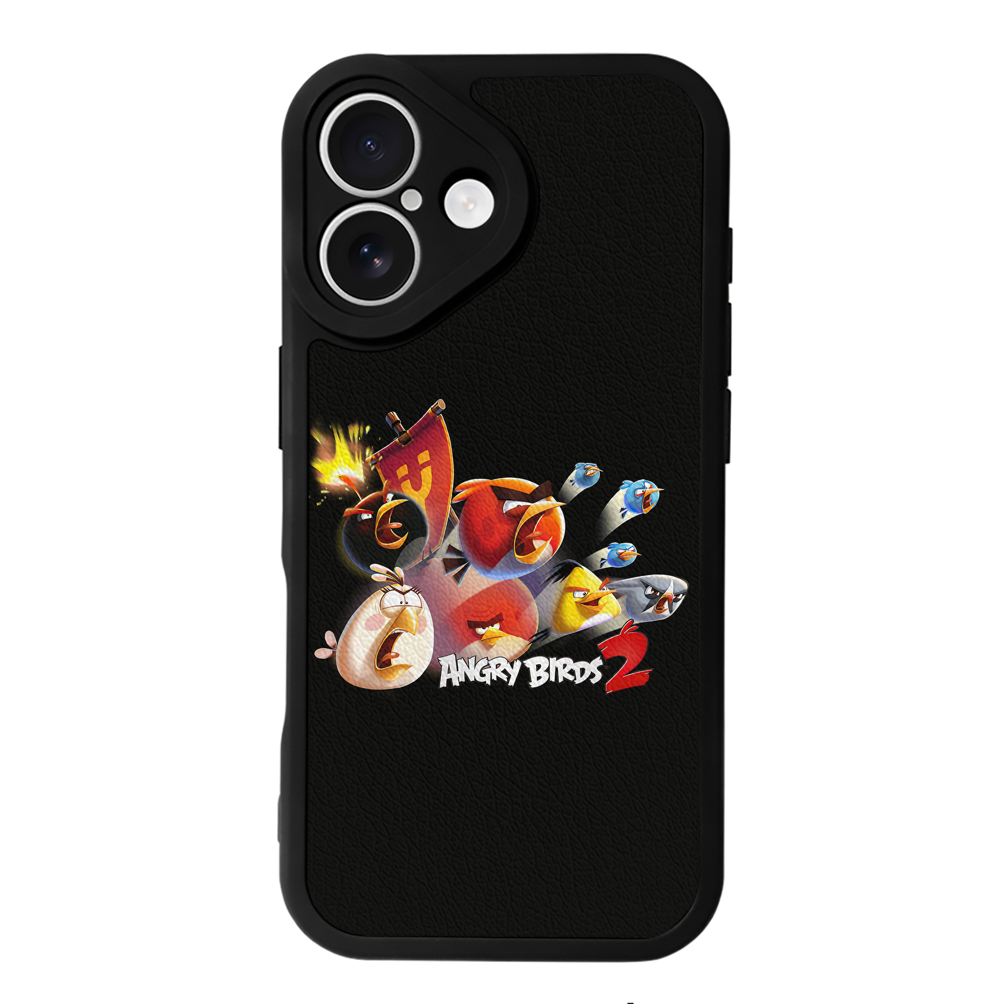 （画像用） Angry Birds アングリーバード 【iPhone 16シリーズ対応】シリコンスマホケース（レザー調） 材質：シリコン